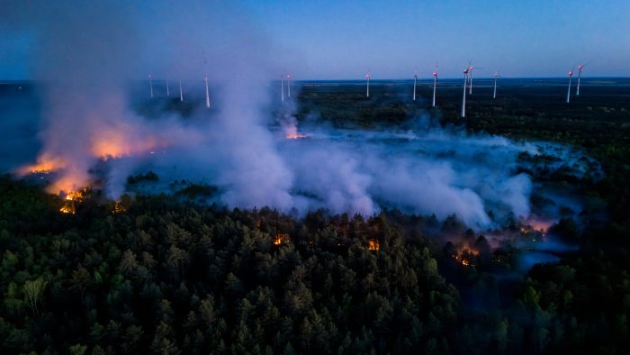 Waldbrand in Jüterbog: über 137 Hektar Wald stehen in Flammen - Munitionsbelastung: die Feuerwehr kann kaum löschen